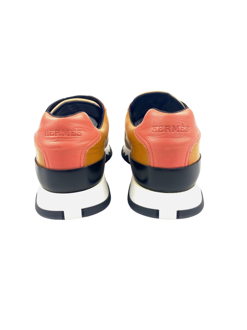 HERMES - TRAIL SNEAKER IN MULTICOLORE TERRE DE SIENNE - SZ 38