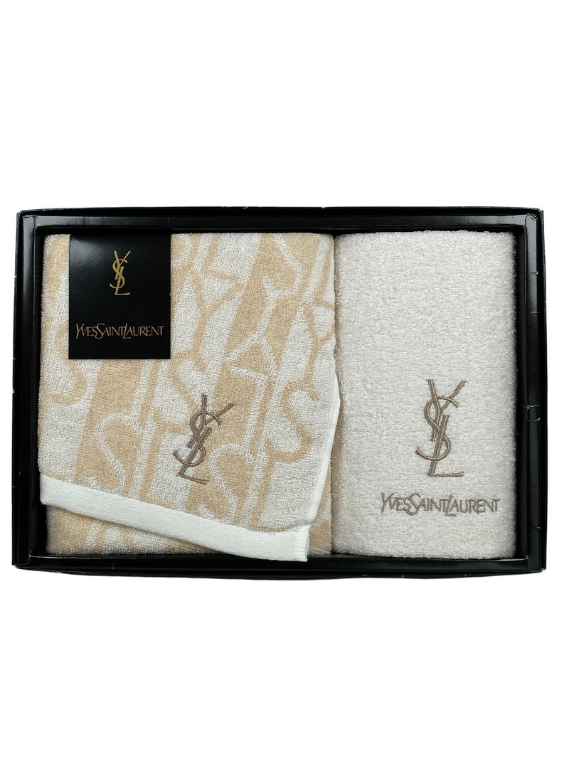 YSL YVES SAINT LAURENT - FACE AND HAND TOWEL SET