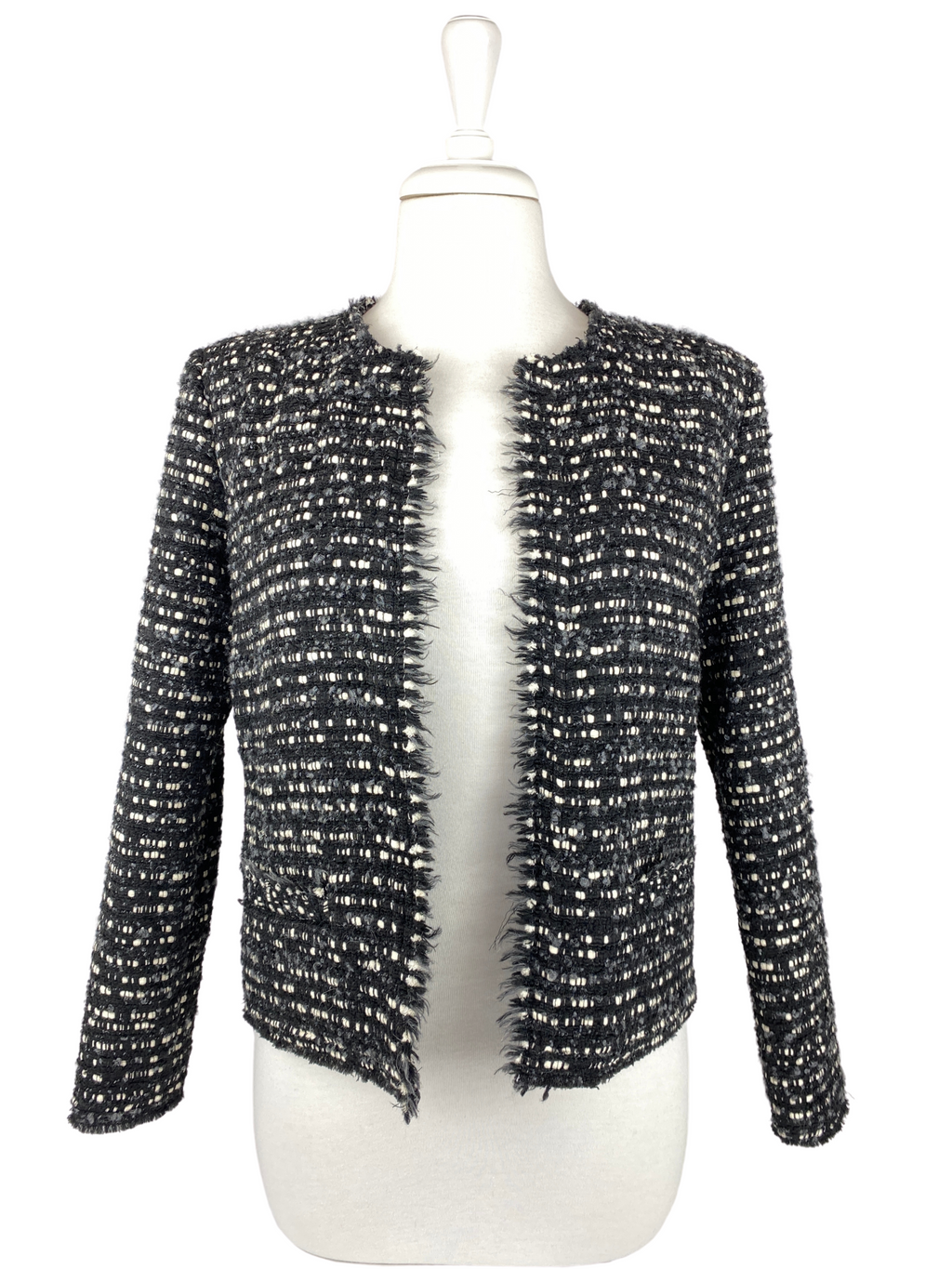 IRO - MAMASPE TWEED JACKET IN BLACK - SZ 42 (FIT AU 12)