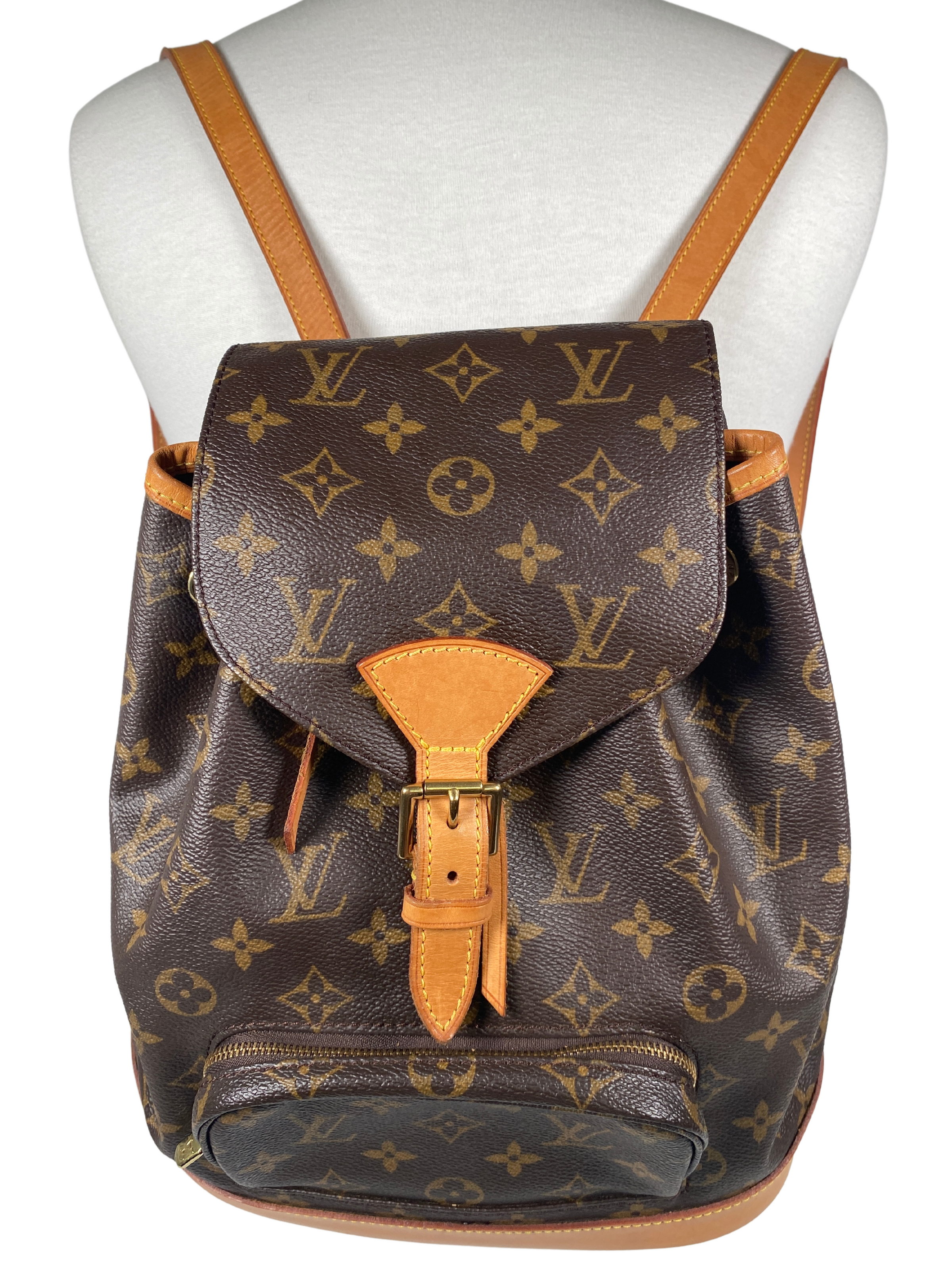 Louis Vuitton Montsouris Canvas Backpack Bag (pre-owned) in Black