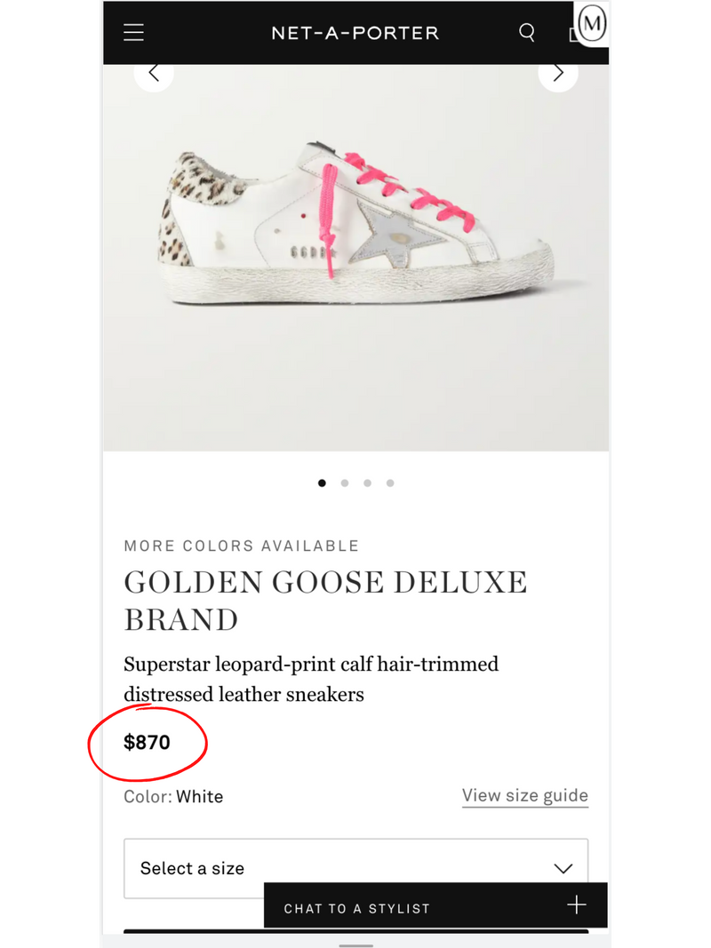 GOLDEN GOOSE - WHITE SUPERSTARS LEOPARD HEEL - SZ 39 - NEW IN BOX