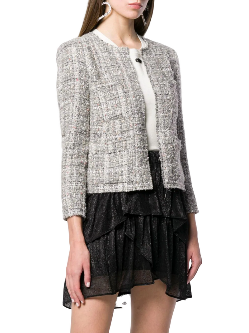 IRO - ORLANA TWEED JACKET IN GREY - Sz 42 - NEW WITH TAGS