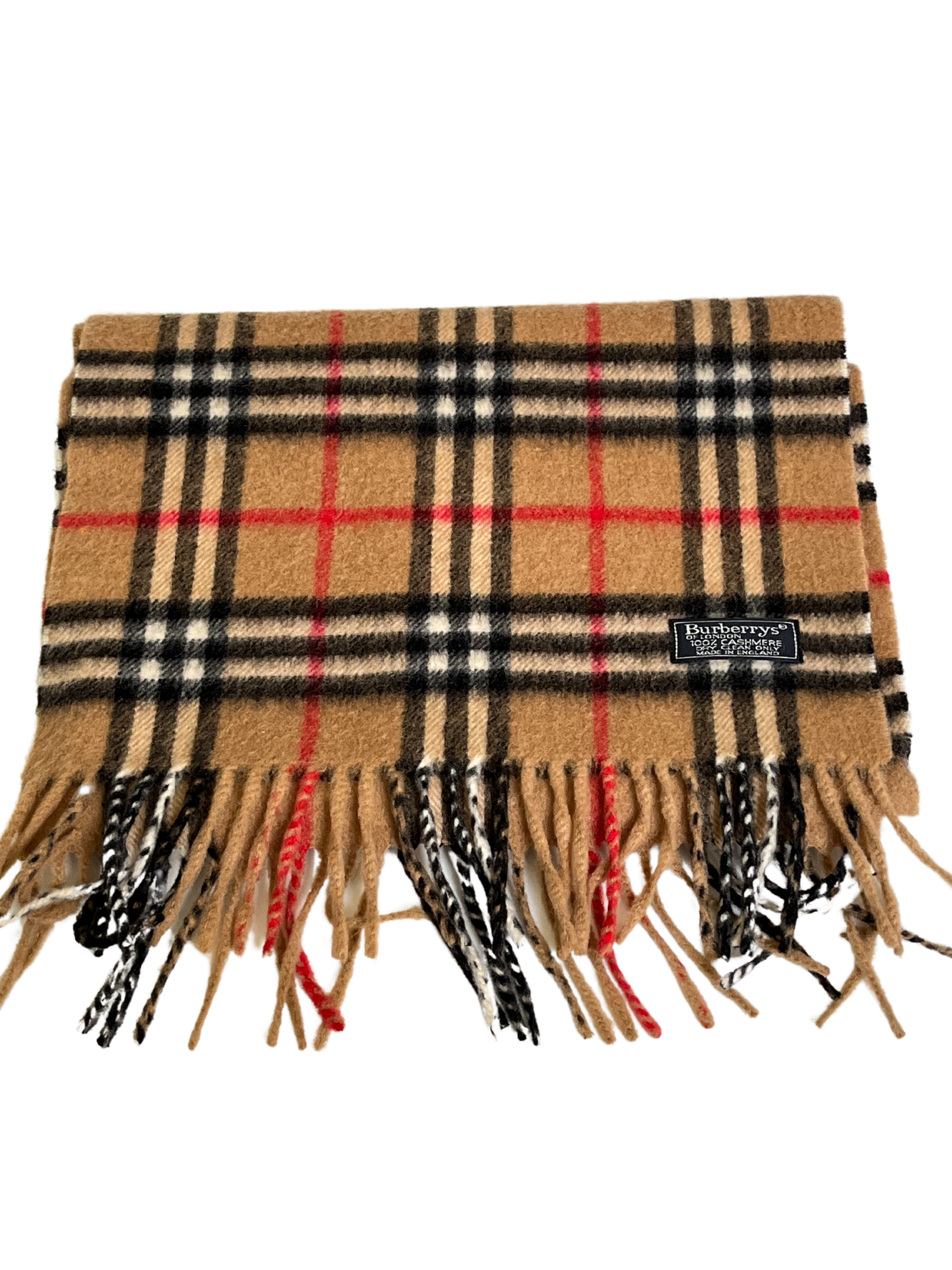BURBERRYS - CLASSIC NOVACHECK 100% CASHMERE SCARF - 138 x 32 CM