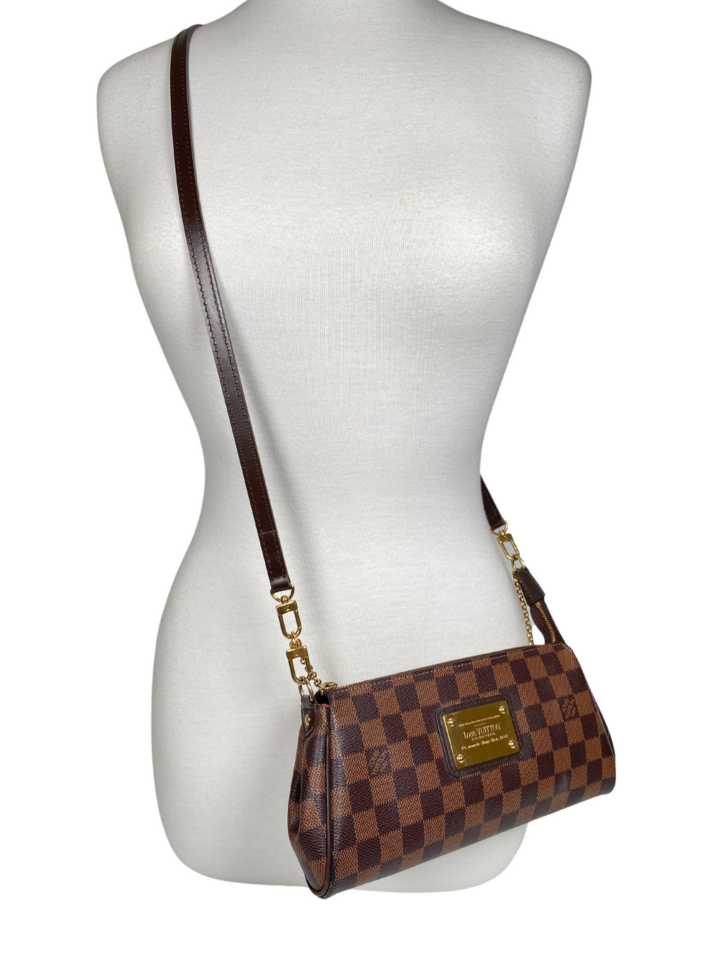 LOUIS VUITTON - EVA CLUTCH IN DAMIER EBENE