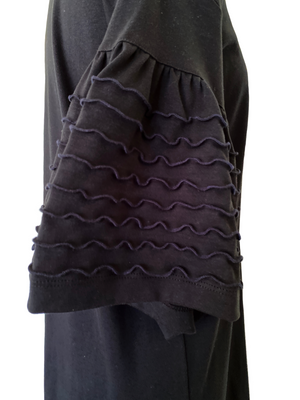 SEE BY CHLOÉ - RUFFLE SLEEVE T-SHIRT DRESS - SZ S