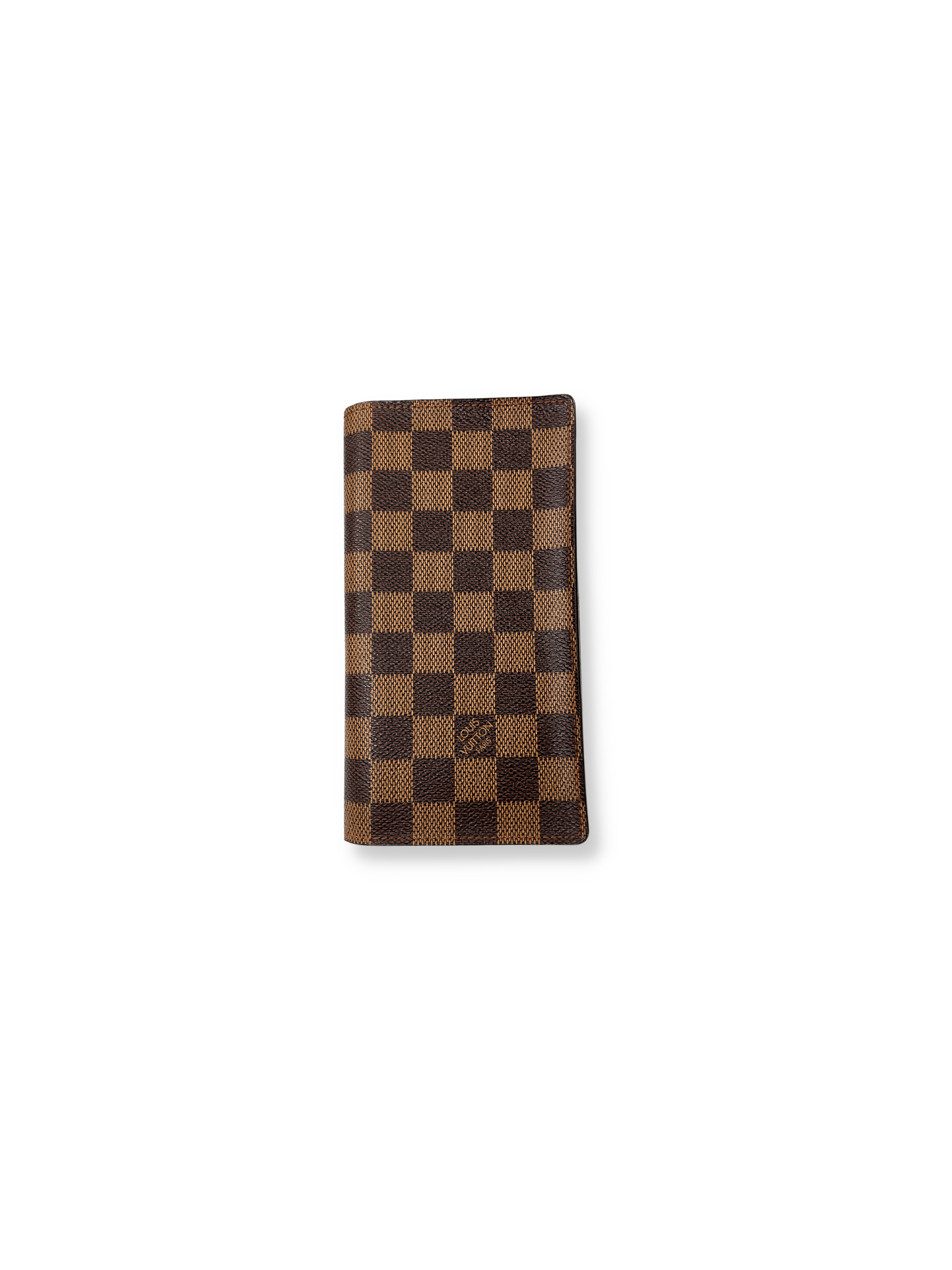 Authentic Louis Vuitton Damier Ebene Canvas Checkbook Holder