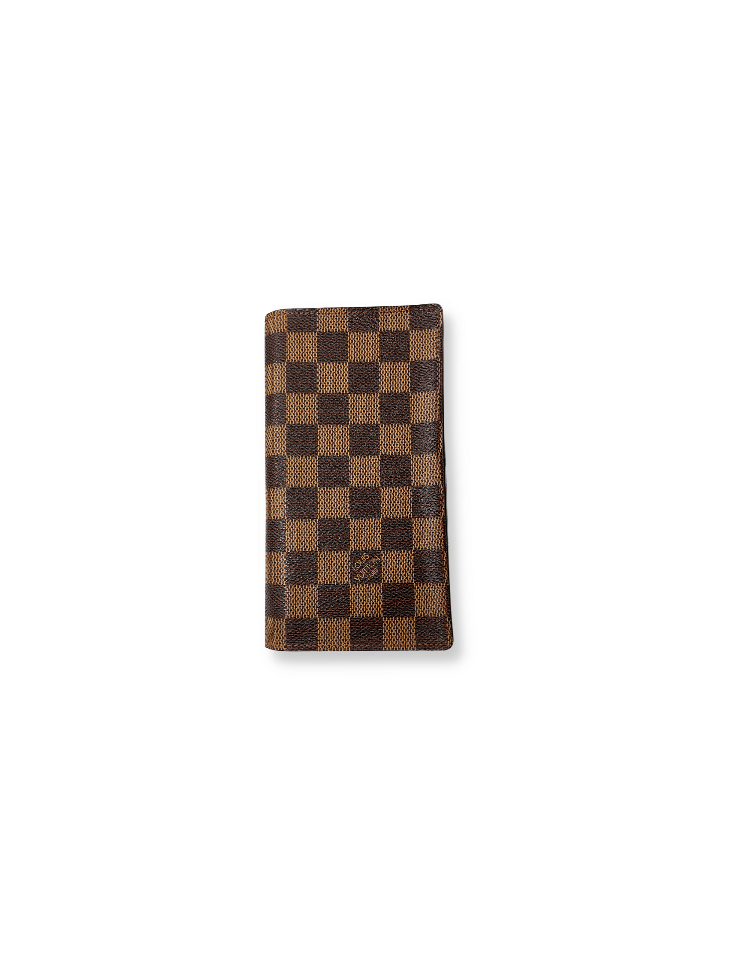 Louis Vuitton Damier Ebene Card Holder Long Bifold Wallet