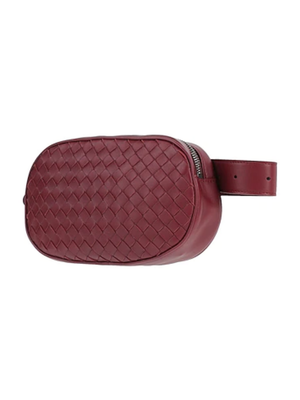 BOTTEGA VENETA - INTRECCIATO WEAVE BELT BAG MAROON - NEW WITH TAGS