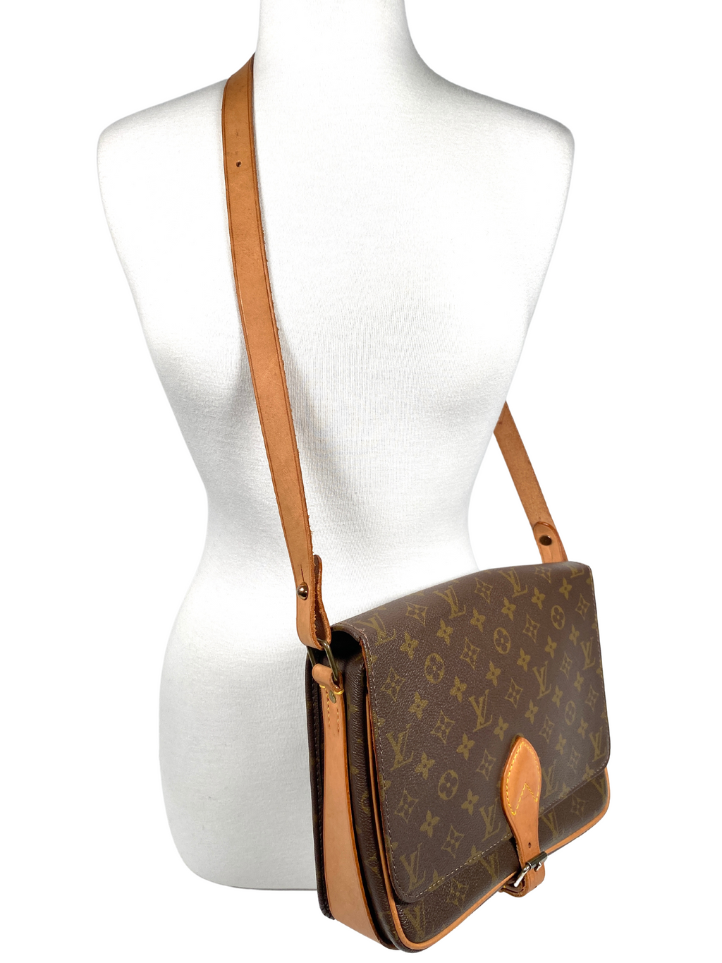 LOUIS VUITTON - CARTOUCHIERE GM MONOGRAM CANVAS CROSSBODY BAG  - VINTAGE