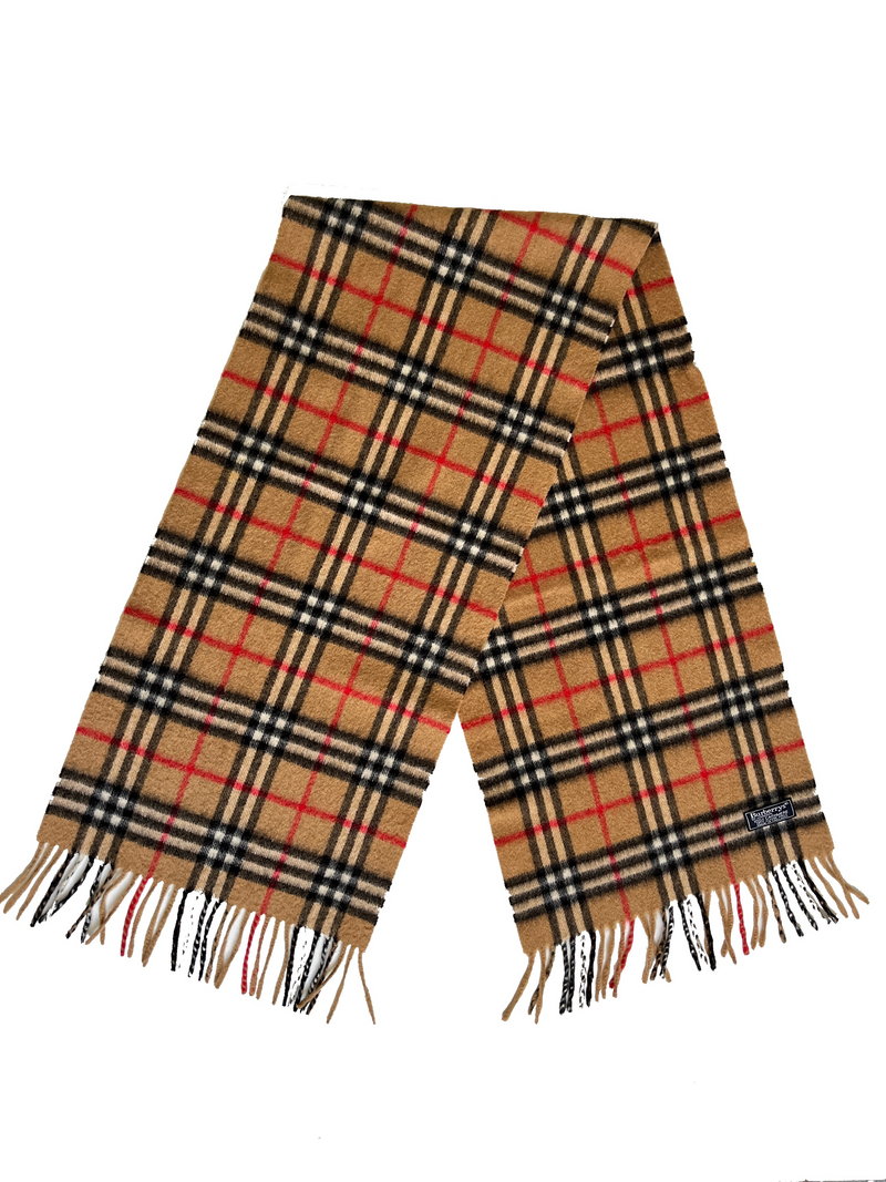 BURBERRYS - CLASSIC NOVACHECK 100% CASHMERE SCARF - 138 x 32 CM