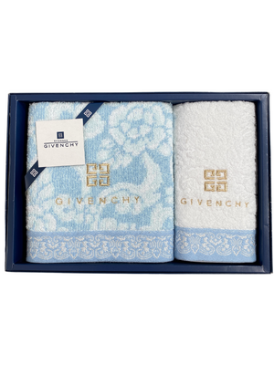 GIVENCHY - 100% COTTON FACE & HAND TOWEL SET - NEW IN BOX