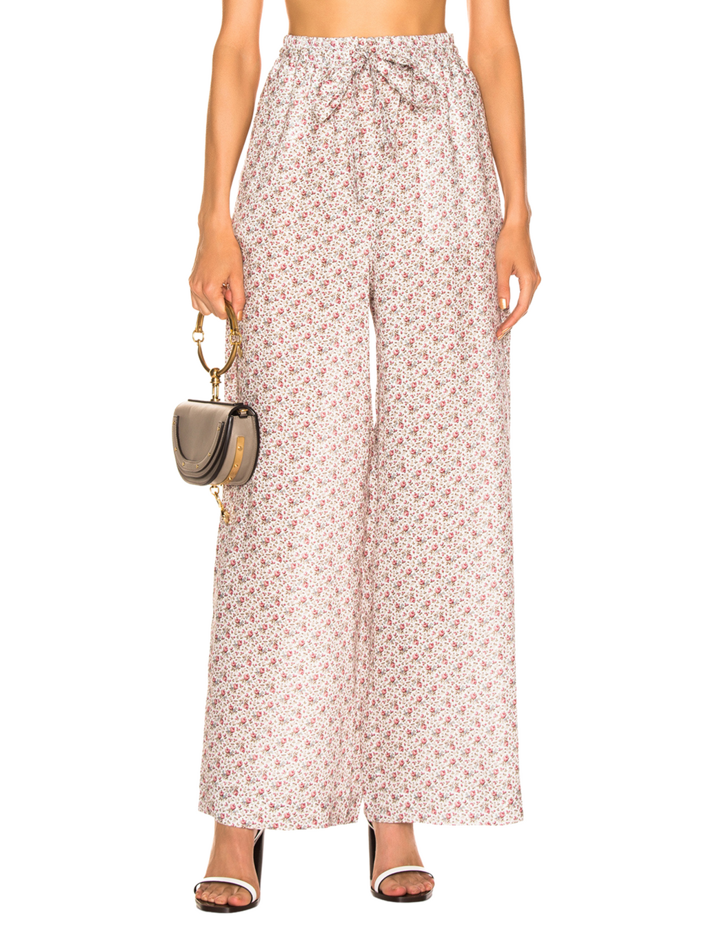 ZIMMERMANN - HEATHERS FLORAL PRINT LINEN WIDE LEG PANTS - SZ 3