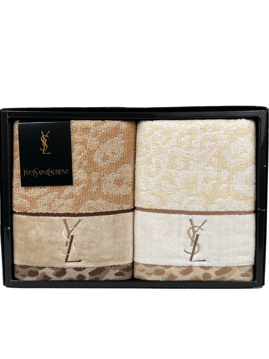 YSL YVES SAINT LAURENT - ANIMAL PRINT HAND TOWEL SET