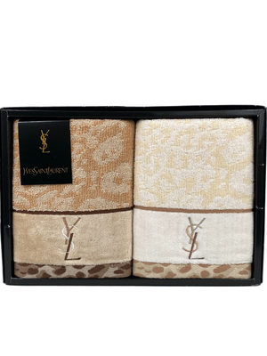 YSL YVES SAINT LAURENT - ANIMAL PRINT HAND TOWEL SET