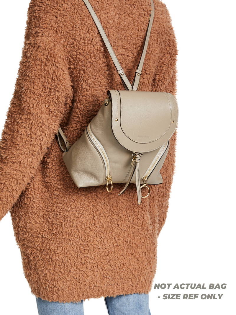 SEE BY CHLOE OLGA CONVERTIBLE BACKPACK IN MOTTY GREY RE.LUXE AU