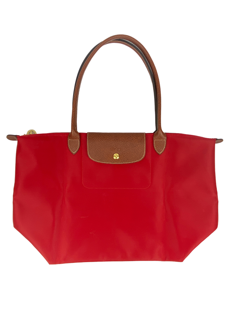 LONGCHAMP - LE PLIAGE LARGE SHOULDER BAG IN RED