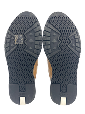 HERMES - TRAIL SNEAKER IN MULTICOLORE TERRE DE SIENNE - SZ 38