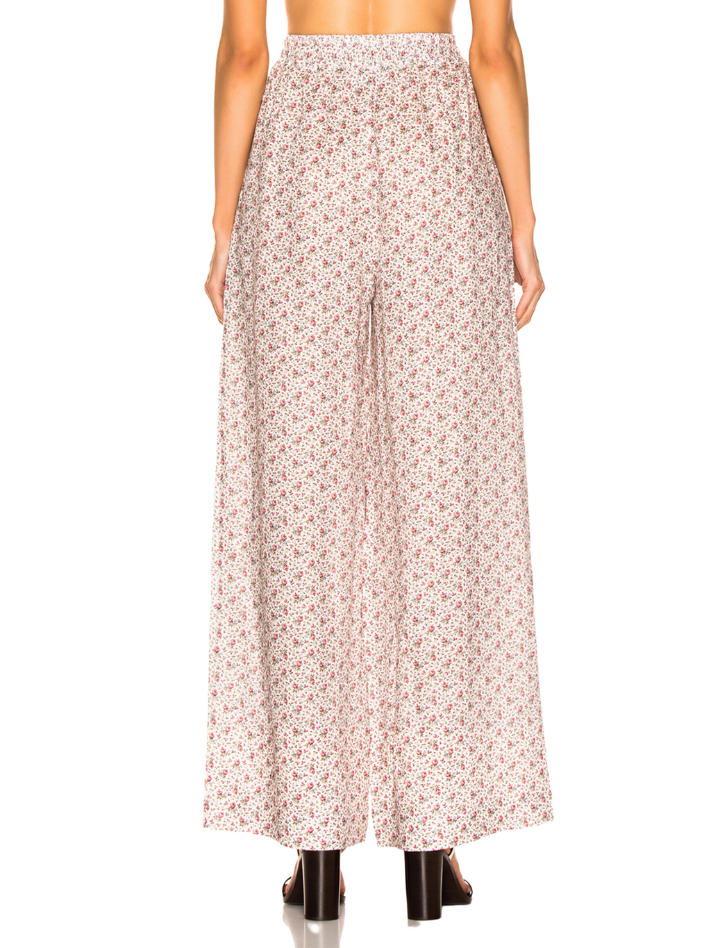 ZIMMERMANN - HEATHERS FLORAL PRINT LINEN WIDE LEG PANTS - SZ 3