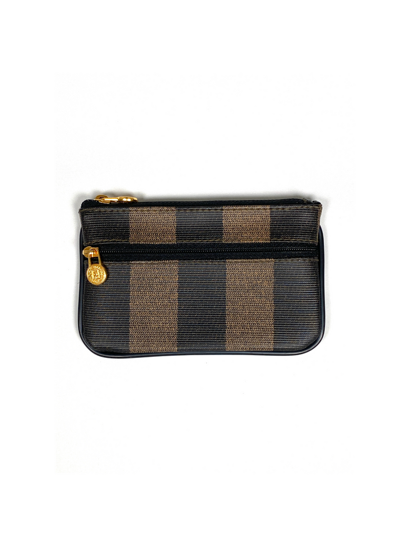 FENDI BLACK PEQUIN CANVAS COIN PURSE RE.LUXE AU