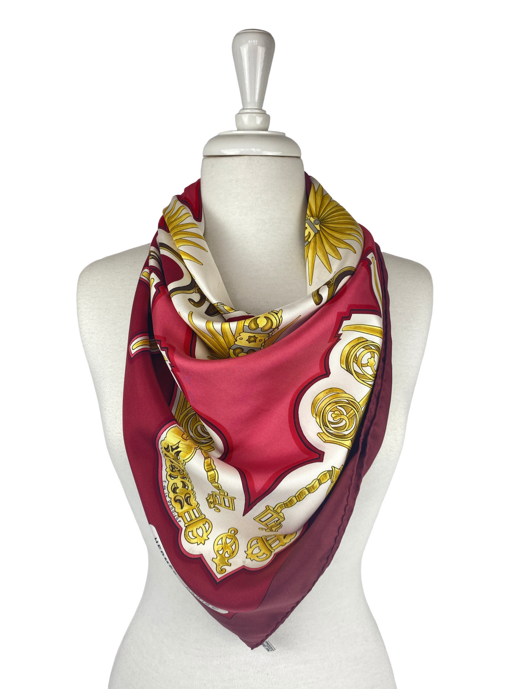 HERMÉS - LES EPERONS BY FRANÇOISE DE LA PÉRRIÈRE SILK SCARF 90CM