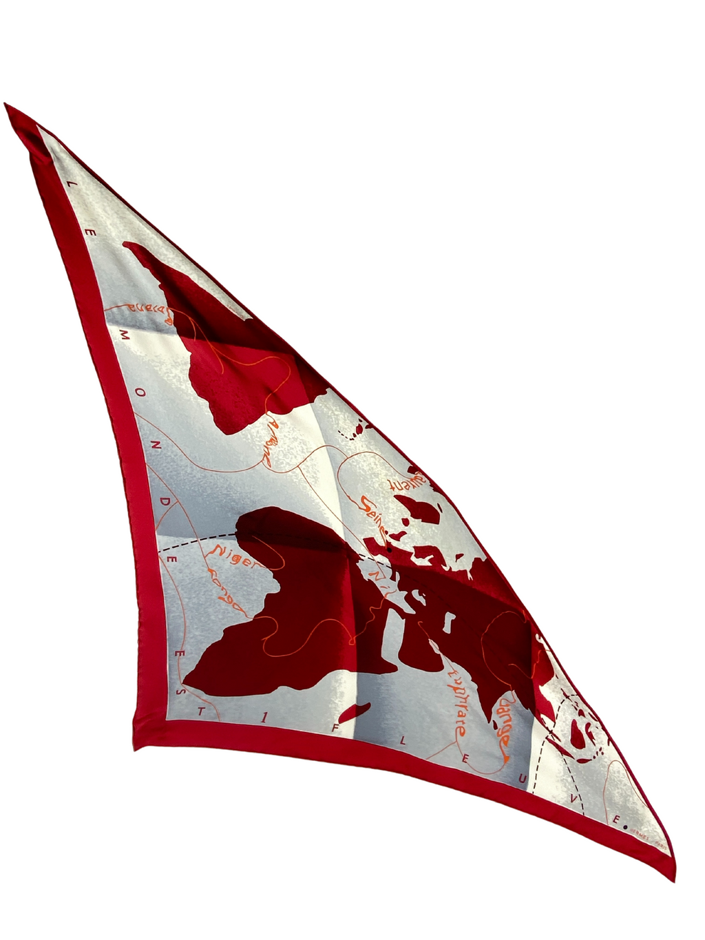HERMES - LE MONDE EST UNE FLEUVE SILK SCARF