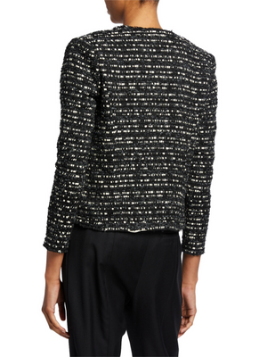 IRO - MAMASPE TWEED JACKET IN BLACK - SZ 42 (FIT AU 12)