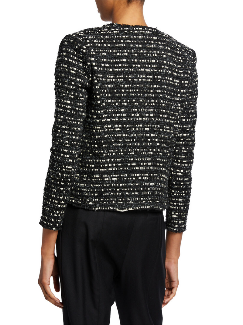 IRO - MAMASPE TWEED JACKET IN BLACK - SZ 42 (FIT AU 12)