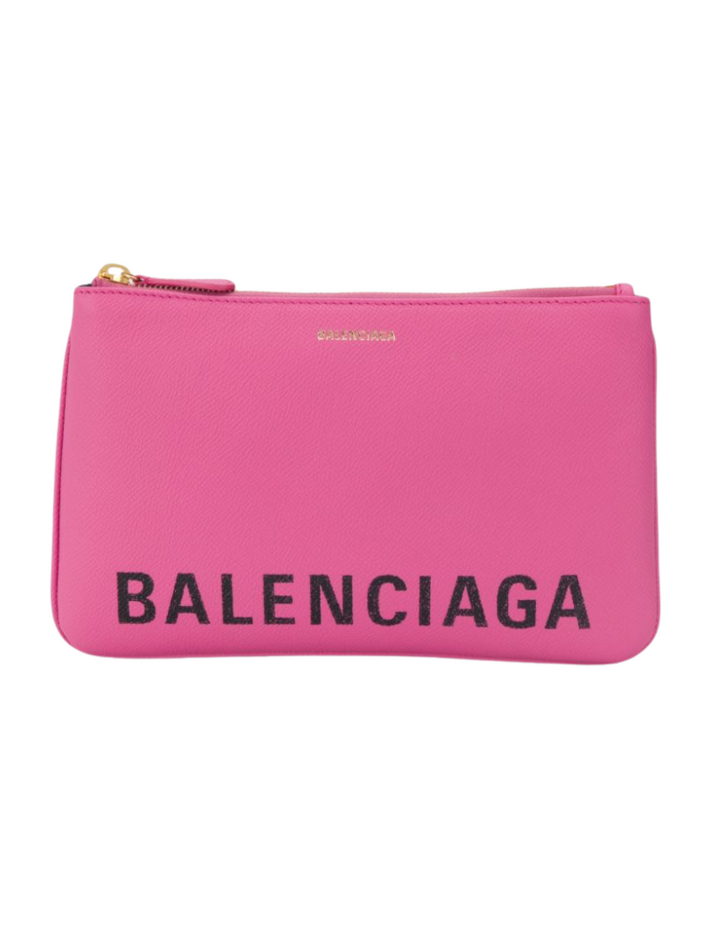 BALENCIAGA - VILLE LEATHER POUCH PINK SZ MED - NEW