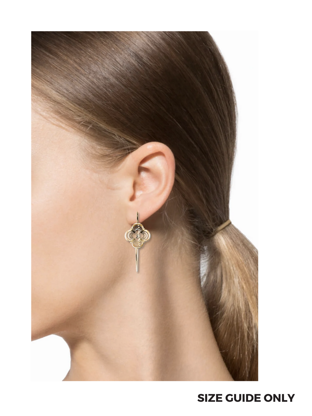 LOUIS VUITTON - A LA FOLIE SILVERTONE HOOP EARRINGS