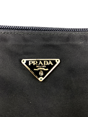 PRADA - BLACK NYLON COSMETIC POUCH MAKEUP CASE