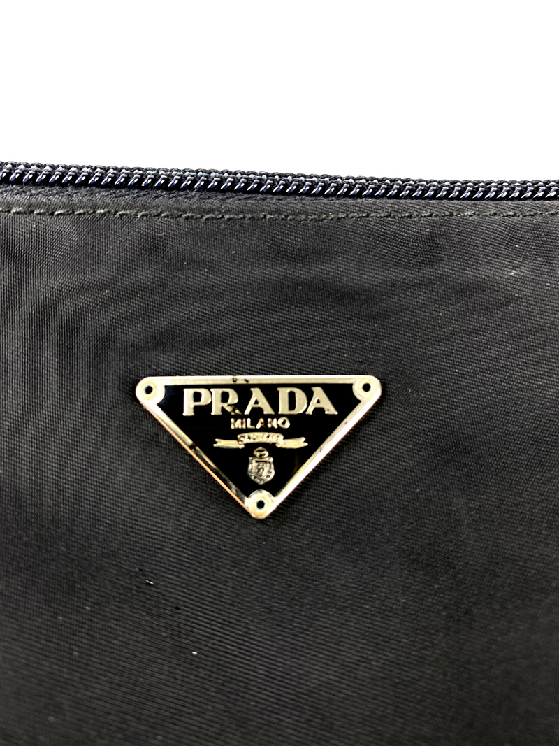 PRADA BLACK NYLON COSMETIC POUCH MAKEUP CASE