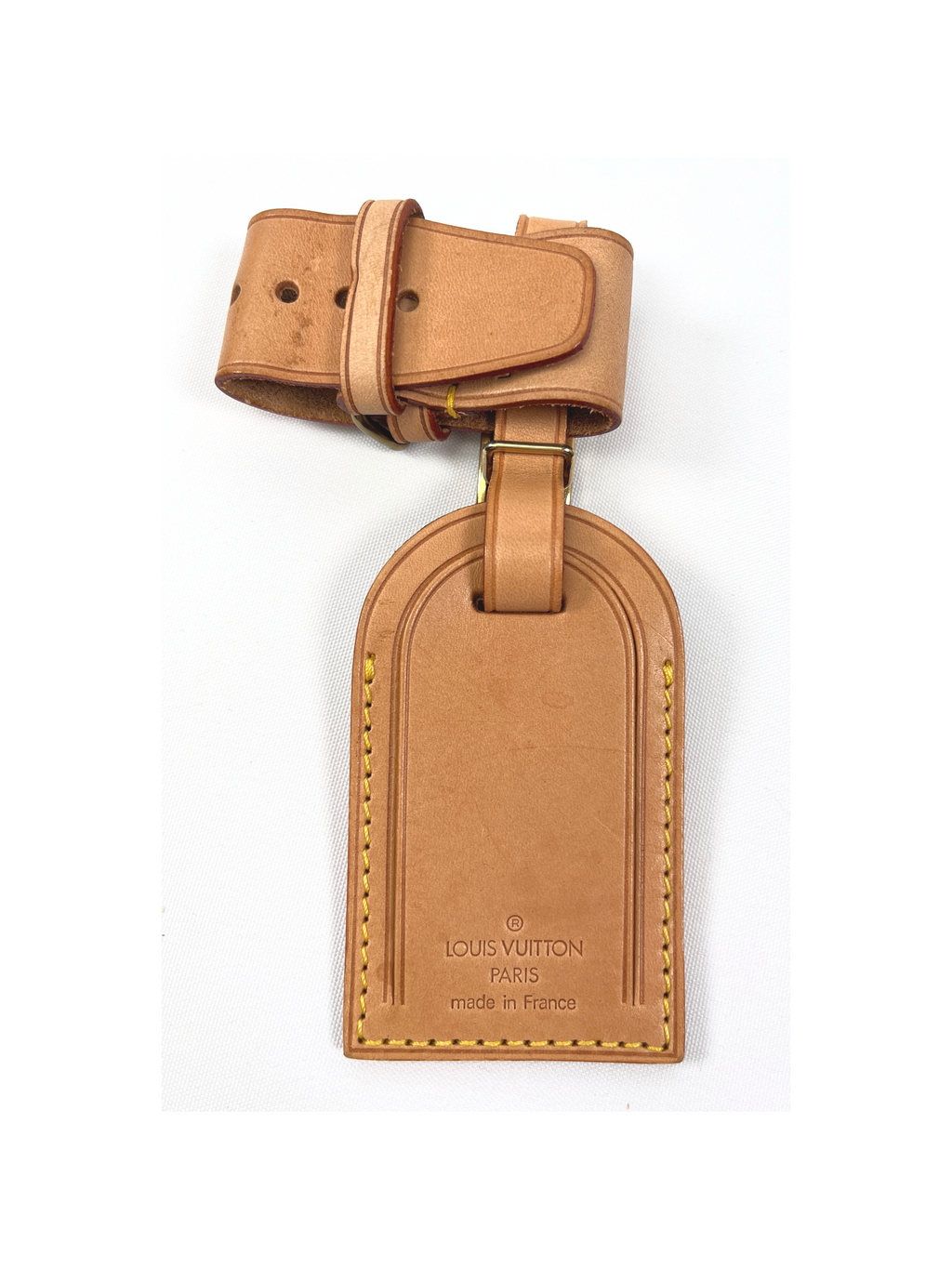LOUIS VUITTON - VACHETTA LEATHER LUGGAGE TAG & POIGNET SET B