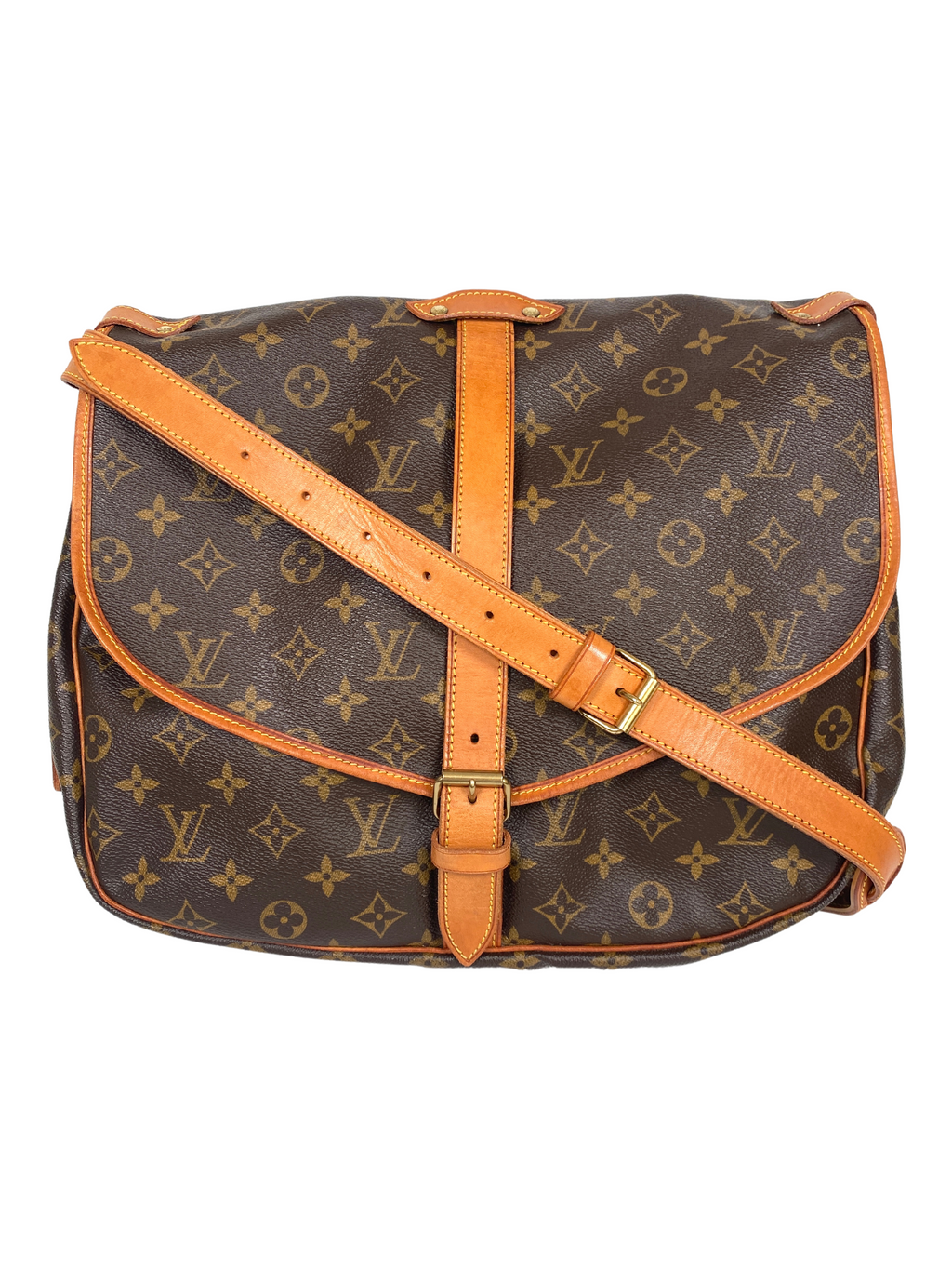 LOUIS VUITTON - MONOGRAM CANVAS SAUMUR 35 BAG - YR 1997