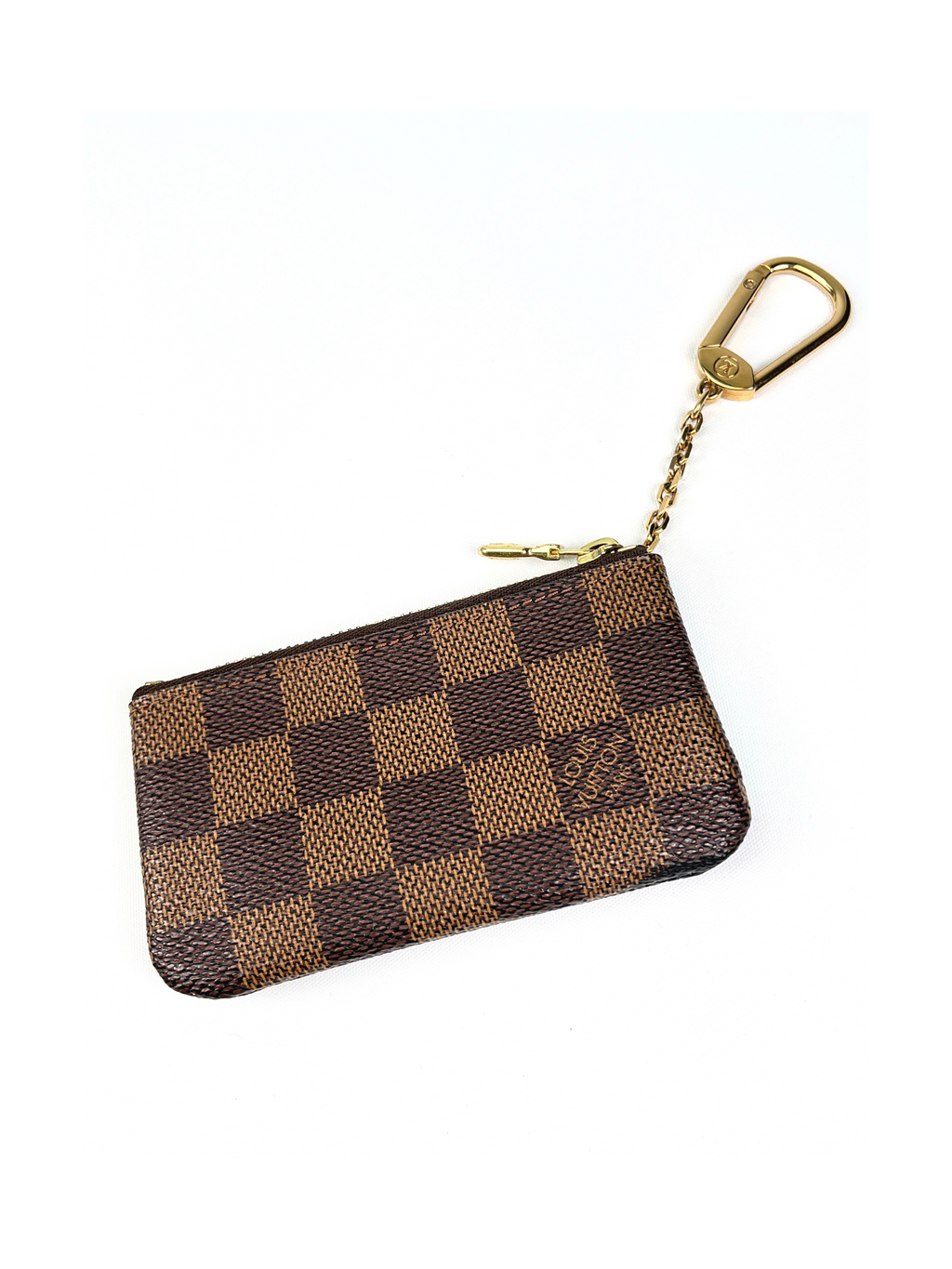 LOUIS VUITTON - KEY CLES KEY POUCH IN DAMIER EBENE CANVAS