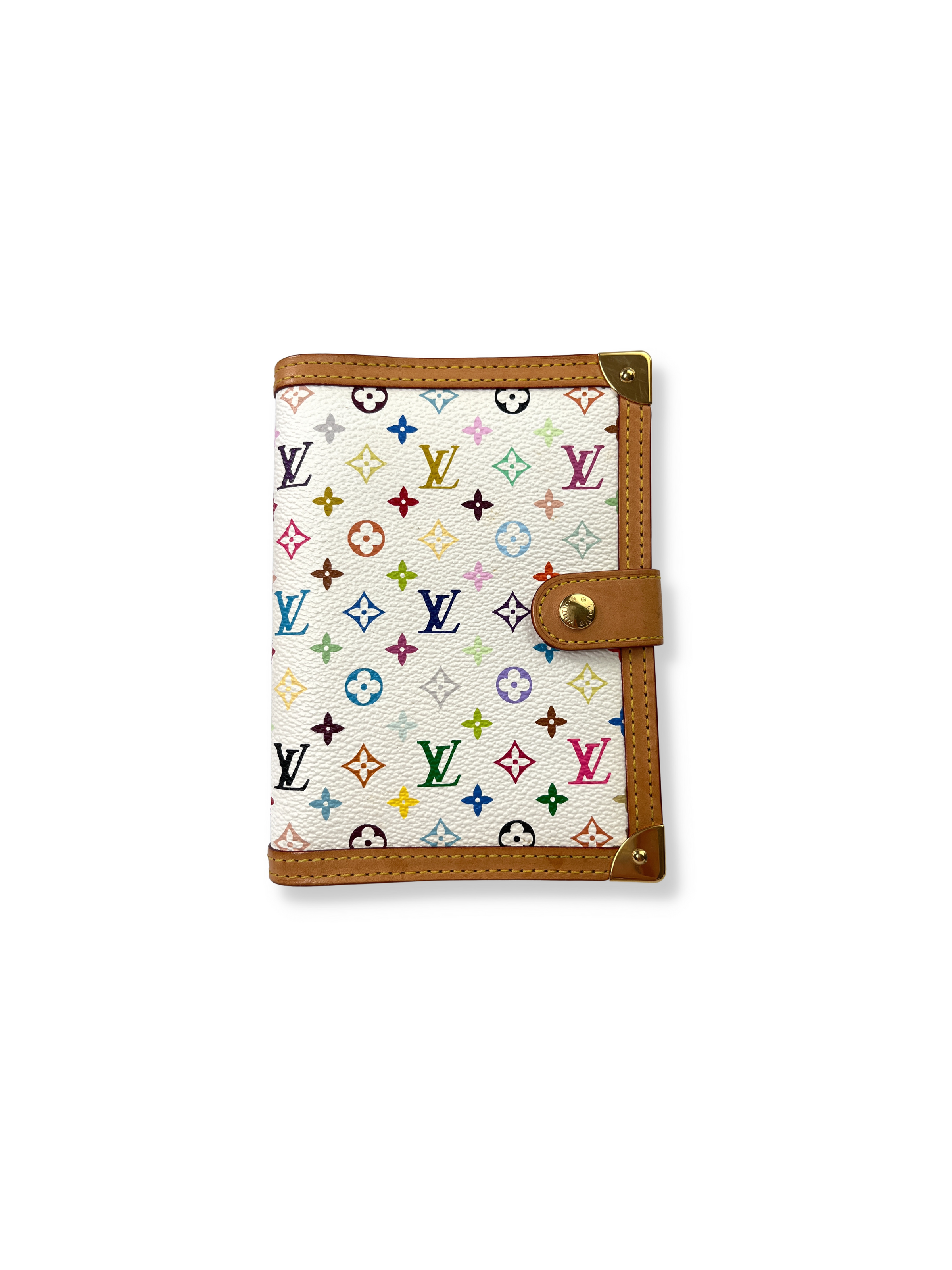 Louis Vuitton Agenda PM White Multicolor Monogram Canvas Agenda