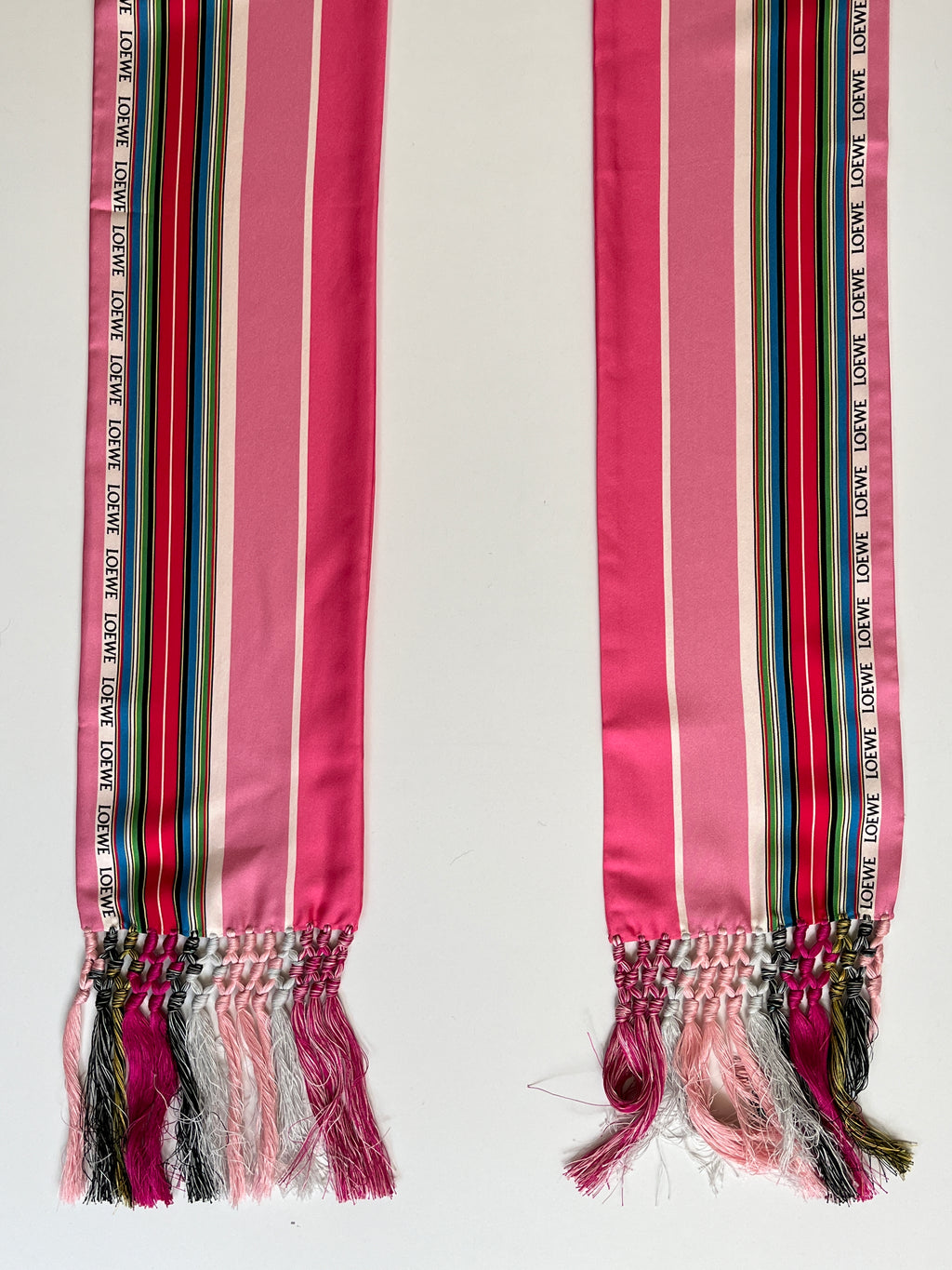 LOEWE - SILK STRIPED LONG SCARF - 198 x 15 CM