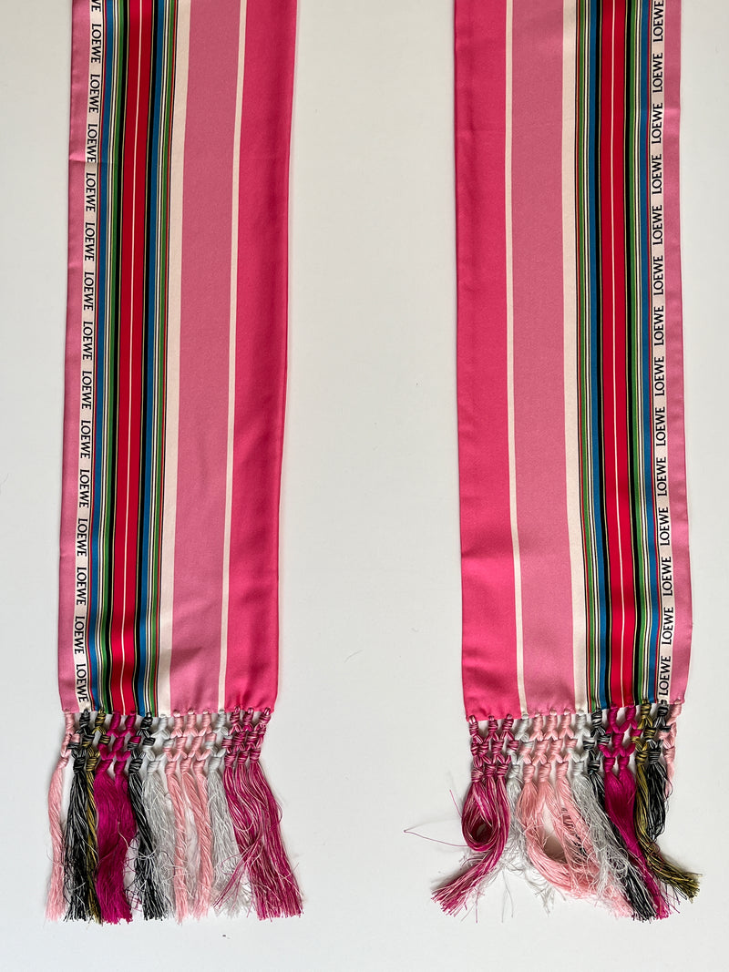 LOEWE - SILK STRIPED LONG SCARF - 198 x 15 CM
