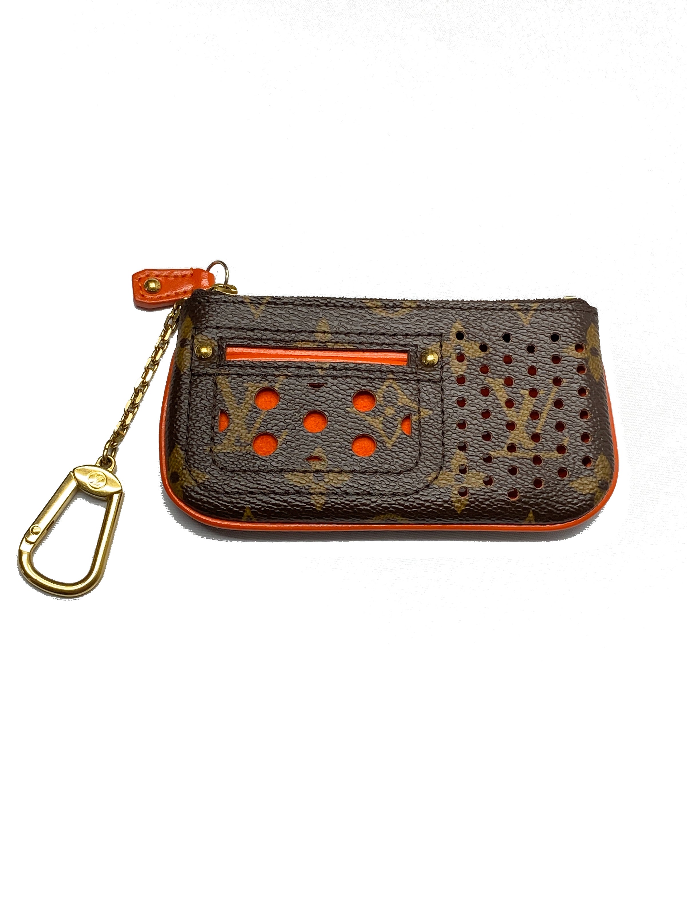 Louis Vuitton Pochette Cles Monogram Orange Black