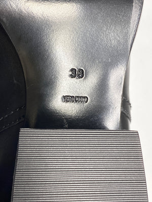 ALEXANDER WANG - KORI CUT-OUT BLACK LEATHER ANKLE BOOTS - NEW IN BOX