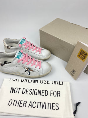 GOLDEN GOOSE - SUPERSTAR WHITE NABUK 3D STAR - Sz 39