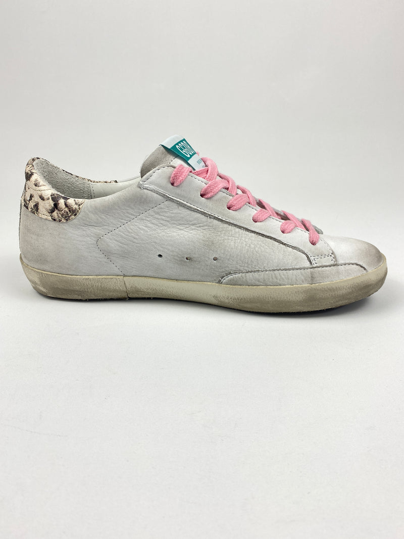 GOLDEN GOOSE - SUPERSTAR WHITE NABUK 3D STAR - Sz 39