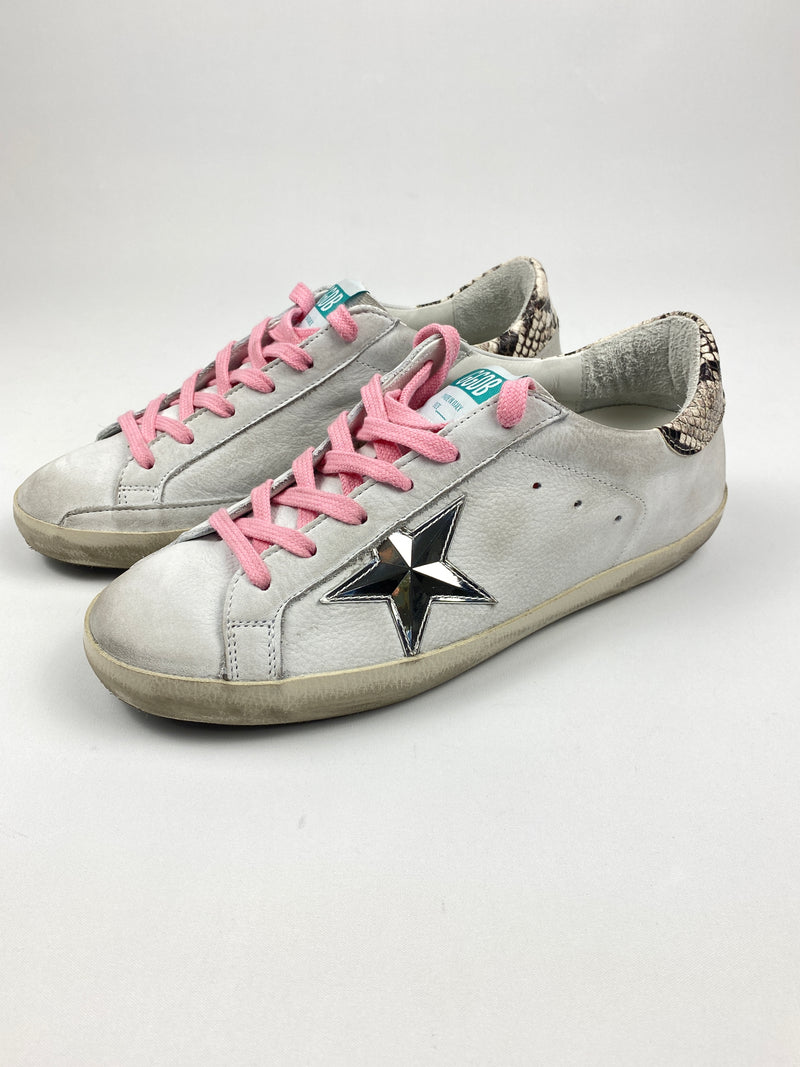 GOLDEN GOOSE - SUPERSTAR WHITE NABUK 3D STAR - Sz 39