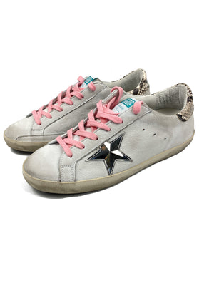 GOLDEN GOOSE - SUPERSTAR WHITE NABUK 3D STAR - Sz 39