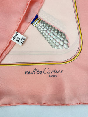 CARTIER - MUST DE CARTIER JEWELLERY PRINT SILK SCARF