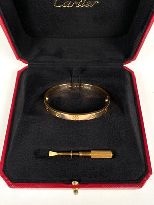 CARTIER - LOVE BRACELET IN 18K YELLOW GOLD - SZ 16