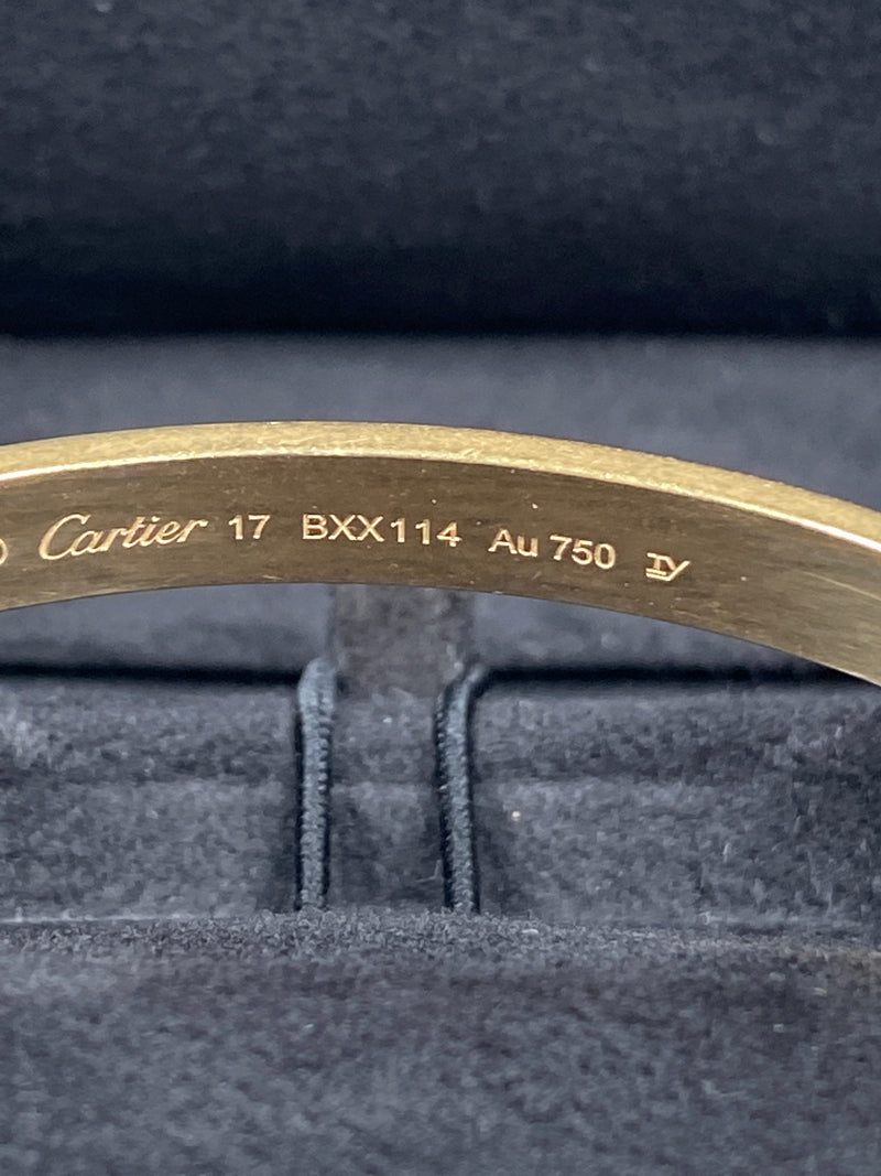 CARTIER - LOVE BRACELET IN 18K YELLOW GOLD - SZ 17