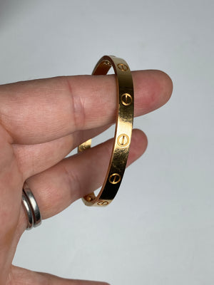 CARTIER - LOVE BRACELET IN 18K YELLOW GOLD - SZ 17