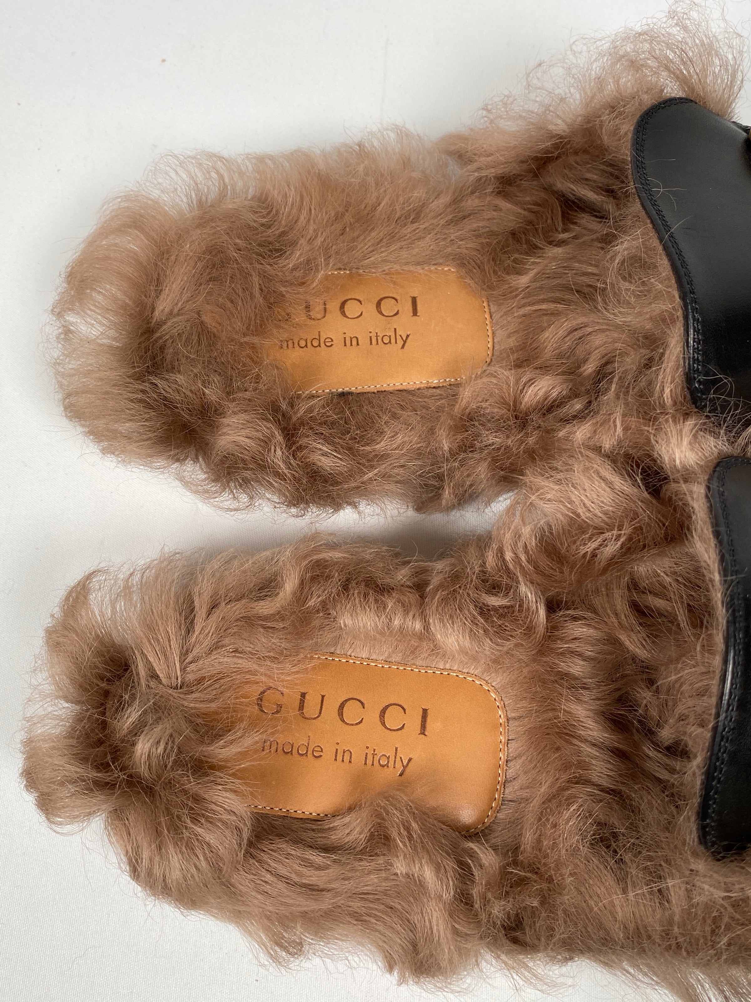 GUCCI PRINCETOWN LEATHER SLIPPER LOAFERS BLACK 10 US MENS RE.LUXE AU