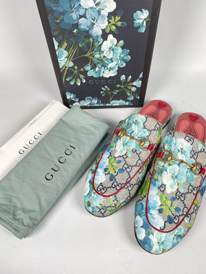 GUCCI - PRINCETON GG BLOOMS MULES - SZ 39.5