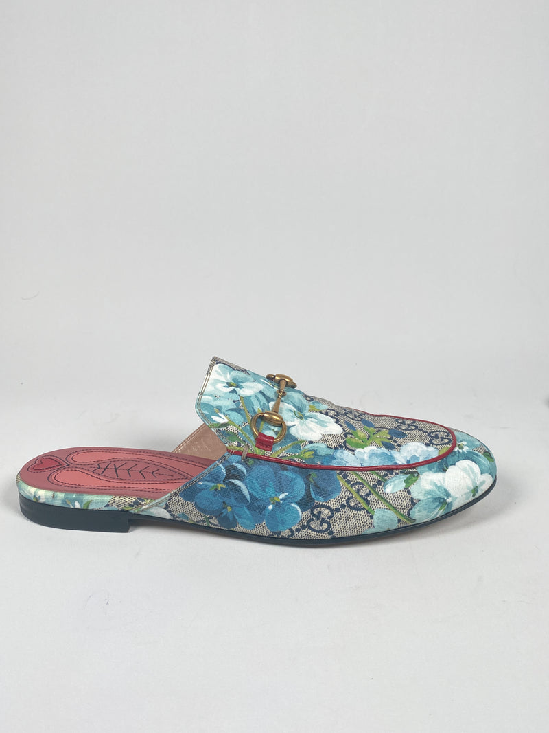 GUCCI - PRINCETON GG BLOOMS MULES - SZ 39.5